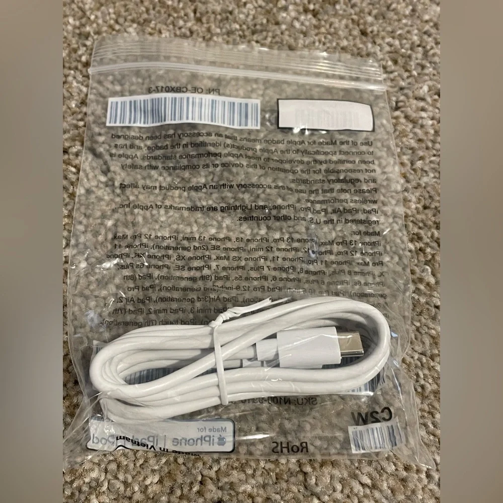NEW iPhone iPad iPod Lightning to USB-C Charging Cable